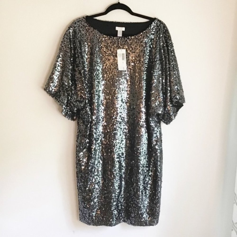 NWT Black Sequin Dress